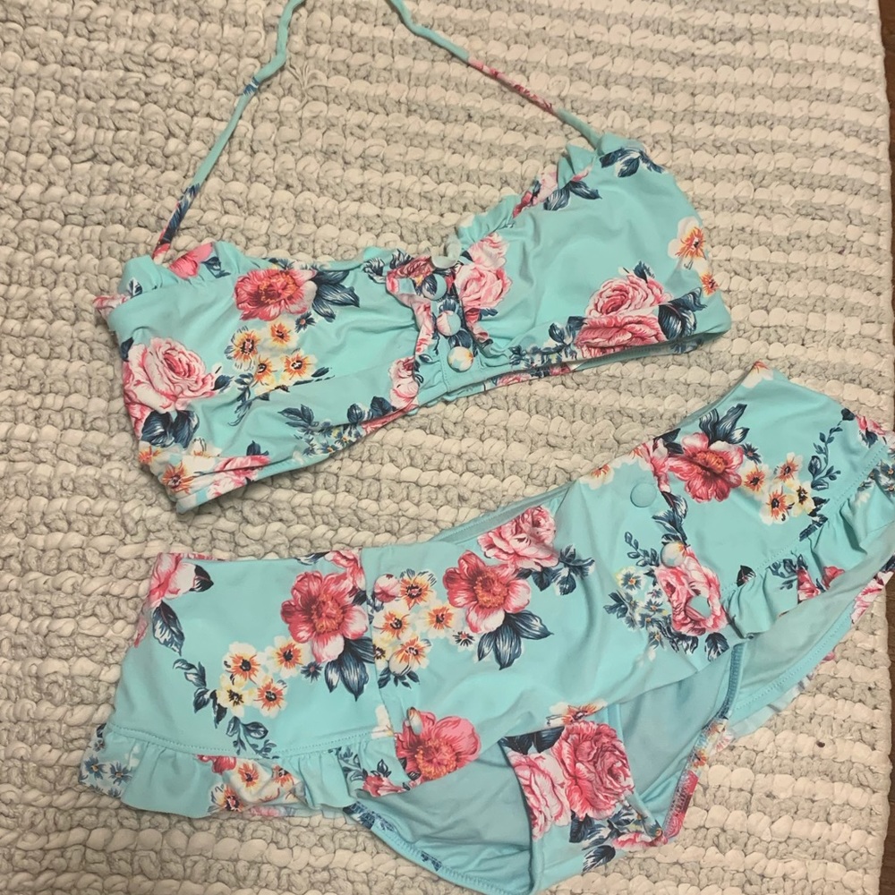 Seafolly Women’s Vintage Blue Roccoco Rose Bikini